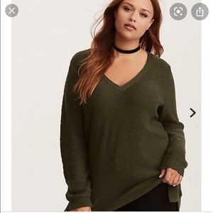 Torrid olive sweater